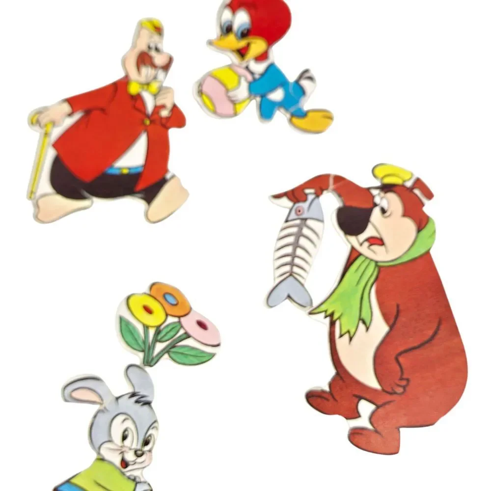 Rare 1963 Woody Woodpecker Flannel Board Play‎ Set Parts Used 16 Pieces